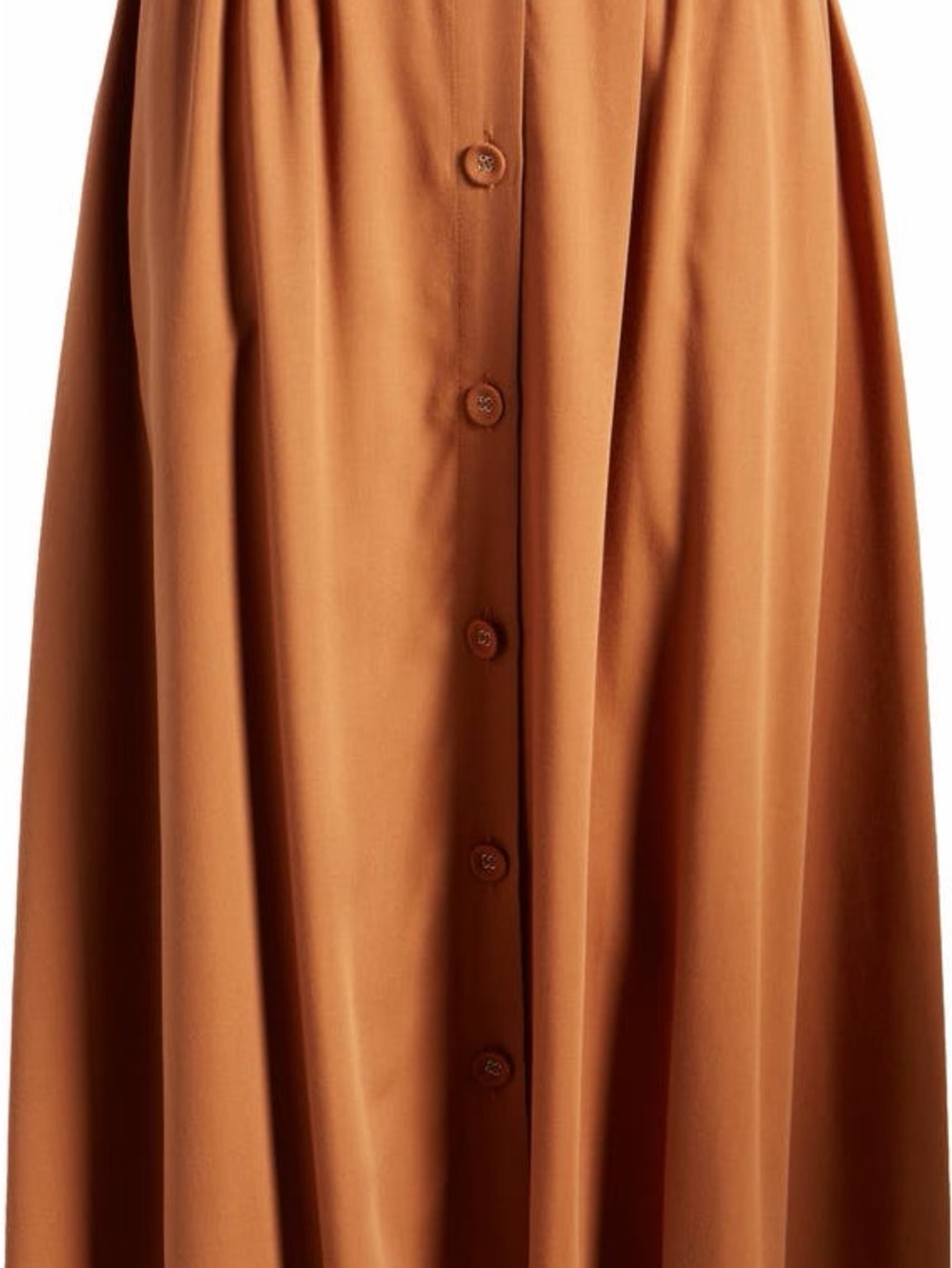 Caslon Button Front Midi Skirt